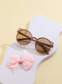 裝飾兒童時尚眼鏡 - 棕色 - 查看 1