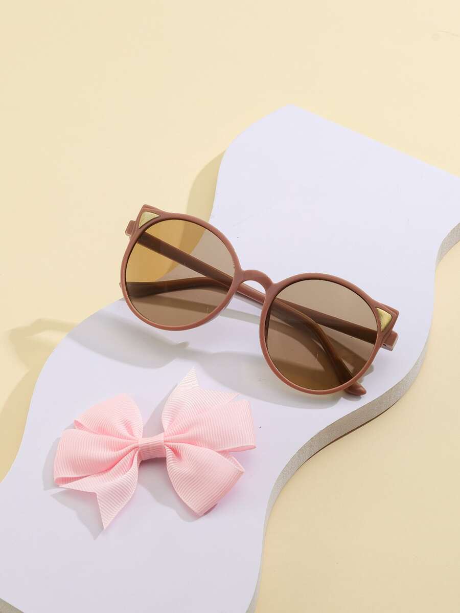 裝飾兒童時尚眼鏡 - 棕色 - 查看 1