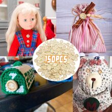 100 Pièces Boutons Naturels À 2 Trous Faits À La Main Avec Amour, Bouton En Bois Pour La Décoration, L'artisanat, La Couture De Vêtements Pour Bébés Et Pour Les Accessoires De Couture