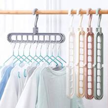 5 Móc treo quần áo đa năng không để lại dấu vết, Móc treo quần áo chín lỗ không để lại dấu vết, Móc treo quần áo gấp gọn không để lại dấu vết, Dụng cụ lưu trữ đồ ký túc xá, Móc treo quần áo xoay không để lại dấu vết - Nhiều màu - Xem 1