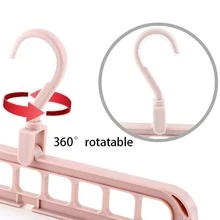 5 Móc treo quần áo đa năng không để lại dấu vết, Móc treo quần áo chín lỗ không để lại dấu vết, Móc treo quần áo gấp gọn không để lại dấu vết, Dụng cụ lưu trữ đồ ký túc xá, Móc treo quần áo xoay không để lại dấu vết - Nhiều màu - Xem 5
