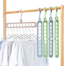 5 Móc treo quần áo đa năng không để lại dấu vết, Móc treo quần áo chín lỗ không để lại dấu vết, Móc treo quần áo gấp gọn không để lại dấu vết, Dụng cụ lưu trữ đồ ký túc xá, Móc treo quần áo xoay không để lại dấu vết - Nhiều màu - Xem 4