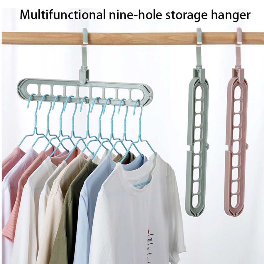 Cintre De Rangement Pliable 8 En 1 - Portable, Sans Trace, En PP, Pour Balcon, Chambre, Bureau, Voyage - 9