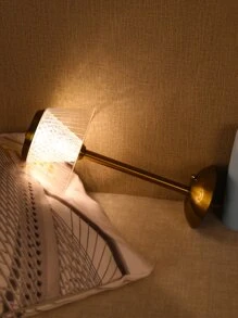 1pc Rechargeable Metal & Acrylic Adjustable Brightness Three Colors Decorative Table Lamp Or Desk Lamp - Nhiều màu - Xem 5