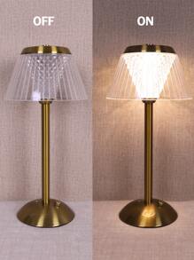 1pc Rechargeable Metal & Acrylic Adjustable Brightness Three Colors Decorative Table Lamp Or Desk Lamp - Nhiều màu - Xem 6