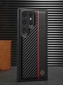 Men Father's Day Geometric Print Phone Case - Black - View 2