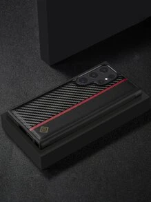 Men Father's Day Geometric Print Phone Case - Black - View 4