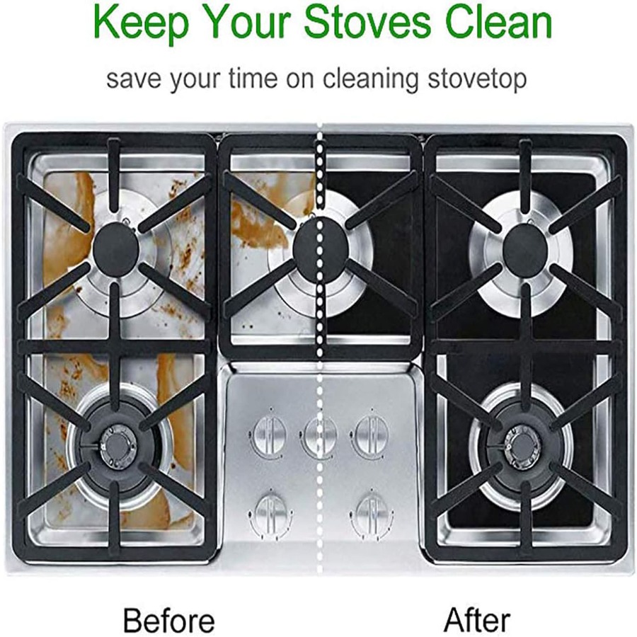 4pcs 27*27cm, 0.12mm Thickness High Temperature Resistant Teflon Gas