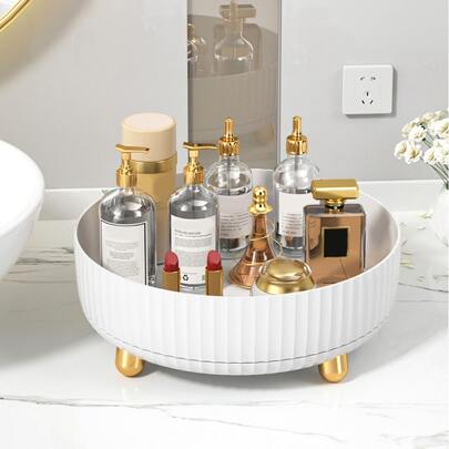 1pc 360 Degree Rotating Cosmetic Storage Tray, Multifunctional Desk Storage Box, Large Capacity Bathroom Shelf, Kitchen Fruit Tray, Spice Rack, Foyer Aroma Storage Tray,Room,Home,Bedroom,Bathroom,House,Pink Room,Living Room Decor,Travel Stuff,Gift Bag,Gifts For Mom,Dad,Men,Friends,Teacher,Birthday,Wedding,Desk,Shelves,Accessories,Gift Boxes,Funny Gift,Storage ,Jewellery Box,Pouch,Makeup Brush Holder,Brush Holder,Perfume Organiser,Pouch Bag,Gifts For Women,Christmas Gifts,Gift Ideas For Women,Room Decor