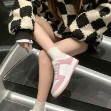 Của phụ nữ Dễ thương Giải trí Giày thể thao Bằng phẳng Giày thể thao Chi tiết trái tim Trắng chất liệu da PU Giày dép Đối với Phong cách Học viện , Màu hồng - Màu Hồng  San hô - Xem 5