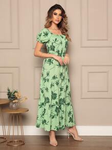 Women Dresses - màu xanh lá - Xem 2