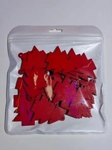 20入組5cm紅色聖誕樹形狀家居裝飾掛飾 - 紅色 - 查看 8