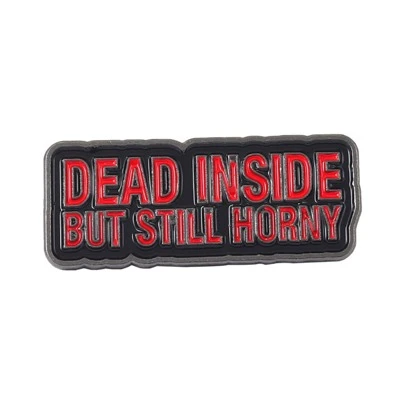 Creative Black Geometric Letter Enamel Brooch INSIDE BUT STILL Alloy Pins Badge Personalized Jewelry Gift