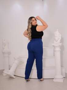 Women Pants - 藏蓝色 - 查看 2