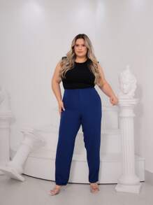 Women Pants - 藏蓝色 - 查看 1