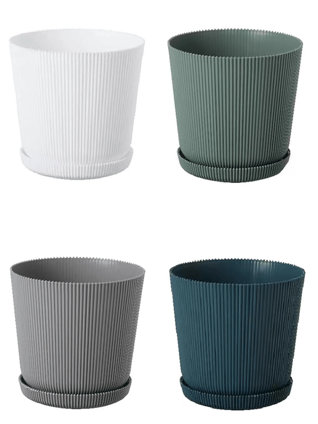 Set Da 6 Vasi Per Bonsai Con Sottovasi E Attrezzi Da Giardinaggio - Plastica Resistente, Marrone Scuro, 16x12x7 Cm, Ideali Per Pi Grasse E Cactus