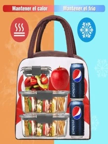 Divertidos Loncheras Térmicas para Niños Diferentes Diseños Bolsa de Almuerzo - Caqui - Ver 4