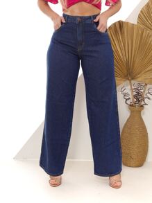 Women Jeans - 中等水洗藍 - 查看 1