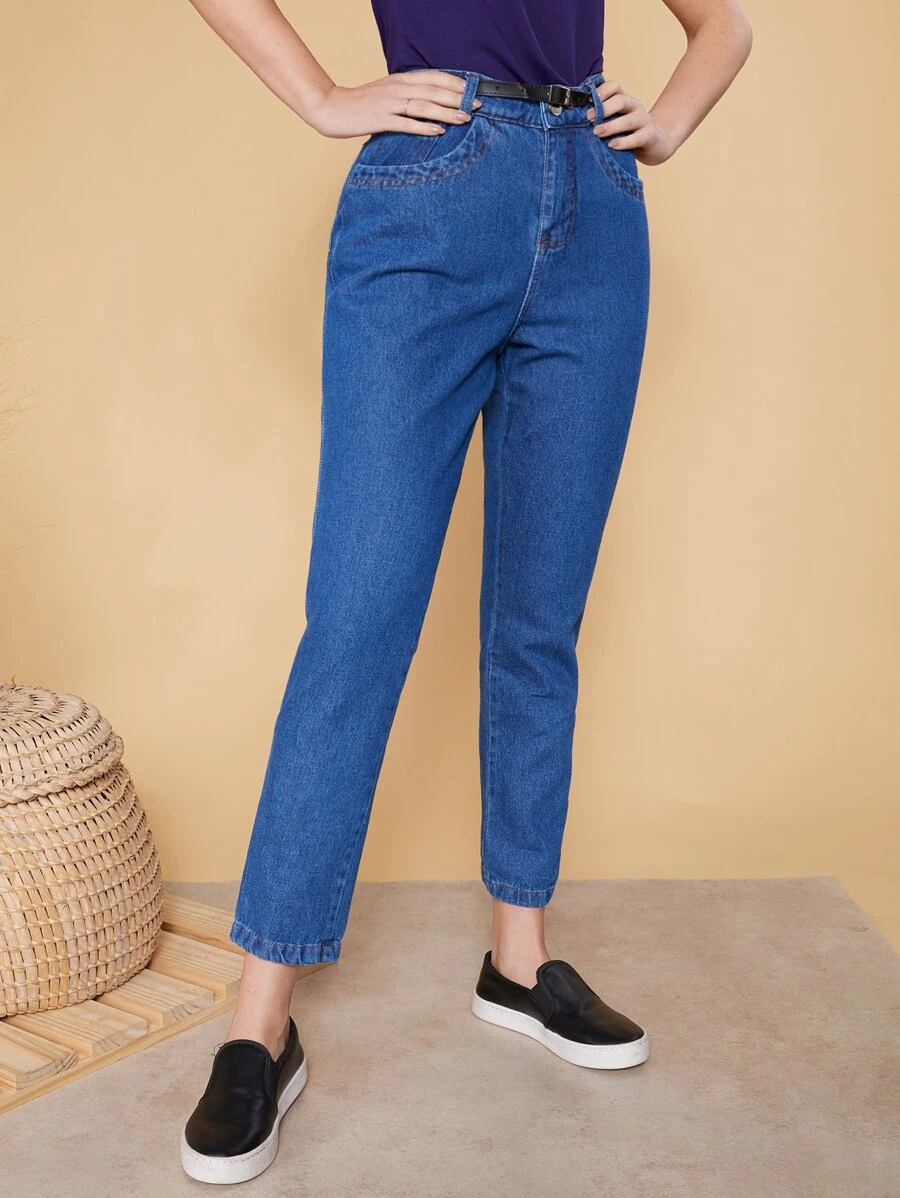 Women Jeans - Dark Wash - View 1