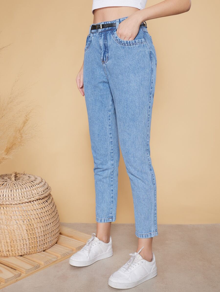 Women Jeans - Medium Wash - View 1