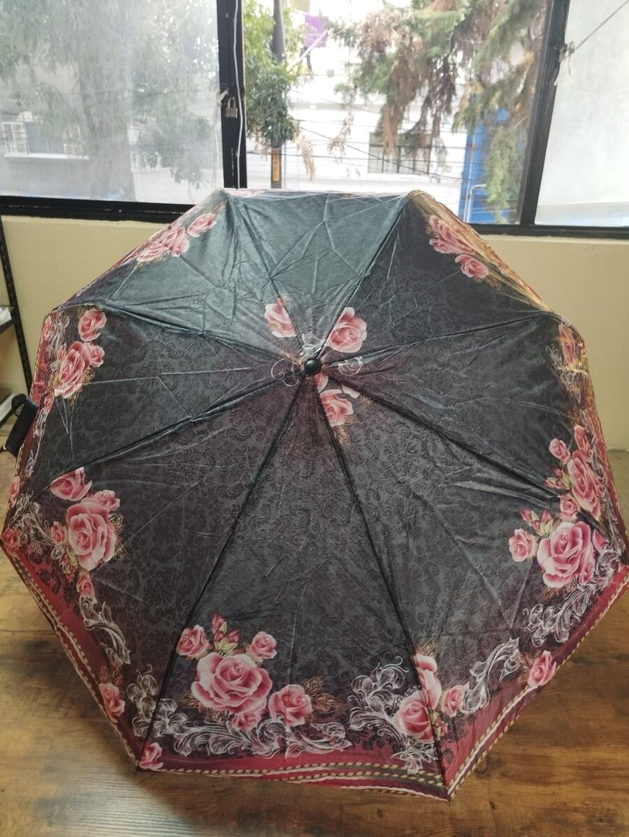 Paraguas / Sombrilla de bolsillo ergonómico compacto con funda - Blanco - Ver 1