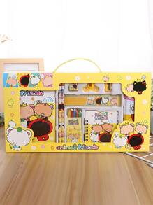 Conjunto de Papelería Kawaii, que Incluye una Encantadora Lapicera y Herramientas Escolares - Amarillo - Ver 2