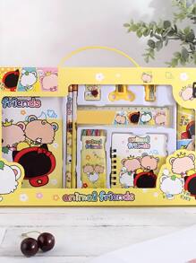 Conjunto de Papelería Kawaii, que Incluye una Encantadora Lapicera y Herramientas Escolares - Amarillo - Ver 4
