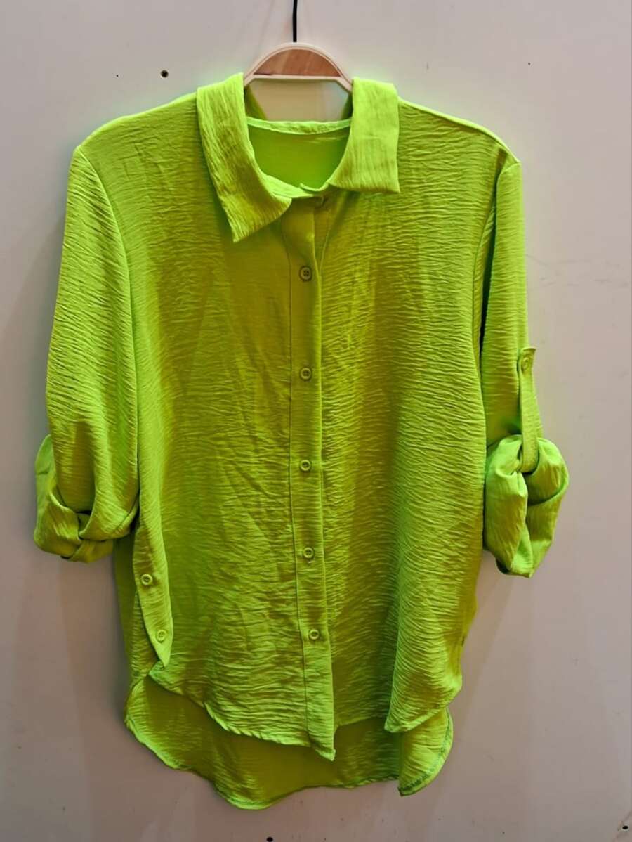 Women Blouses - 青檸色 - 查看 1