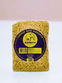Elástico de Dinheiro Látex 1Kg Pacote com 1200 Unidades Mamuth - Amarelo - Visão 1