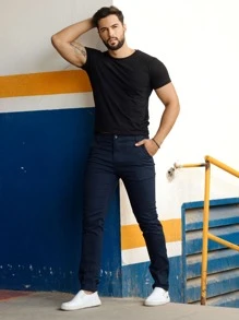 Urban Zone Jeans Men Pants - 藏蓝色 - 查看 2