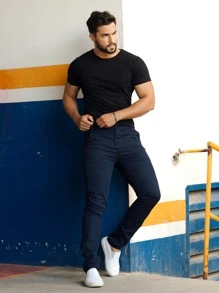 Urban Zone Jeans Men Pants - 藏蓝色 - 查看 1