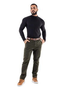 Urban Zone Jeans Men Pants - 軍綠色 - 查看 2