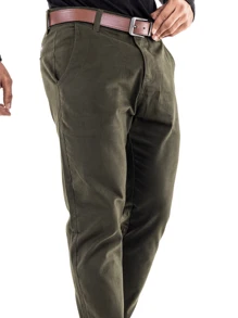 Urban Zone Jeans Men Pants - 軍綠色 - 查看 1