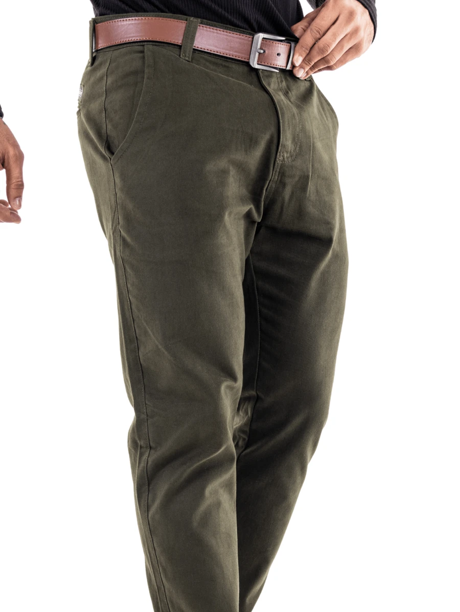 Urban Zone Jeans Men Pants - 軍綠色 - 查看 1