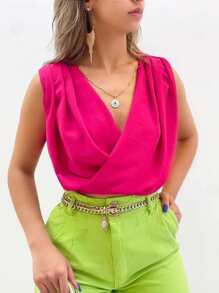 Women Tank Tops & Camis - 玫紅色 - 查看 1