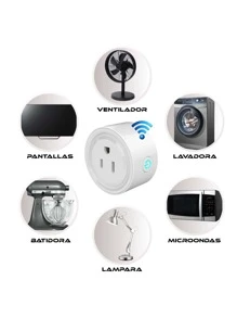 Contact WiFi Smart Plug Compatible With Alexa And  Home - White - View 3