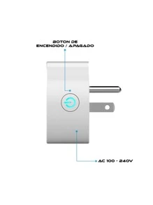 Contact WiFi Smart Plug Compatible With Alexa And  Home - White - View 4