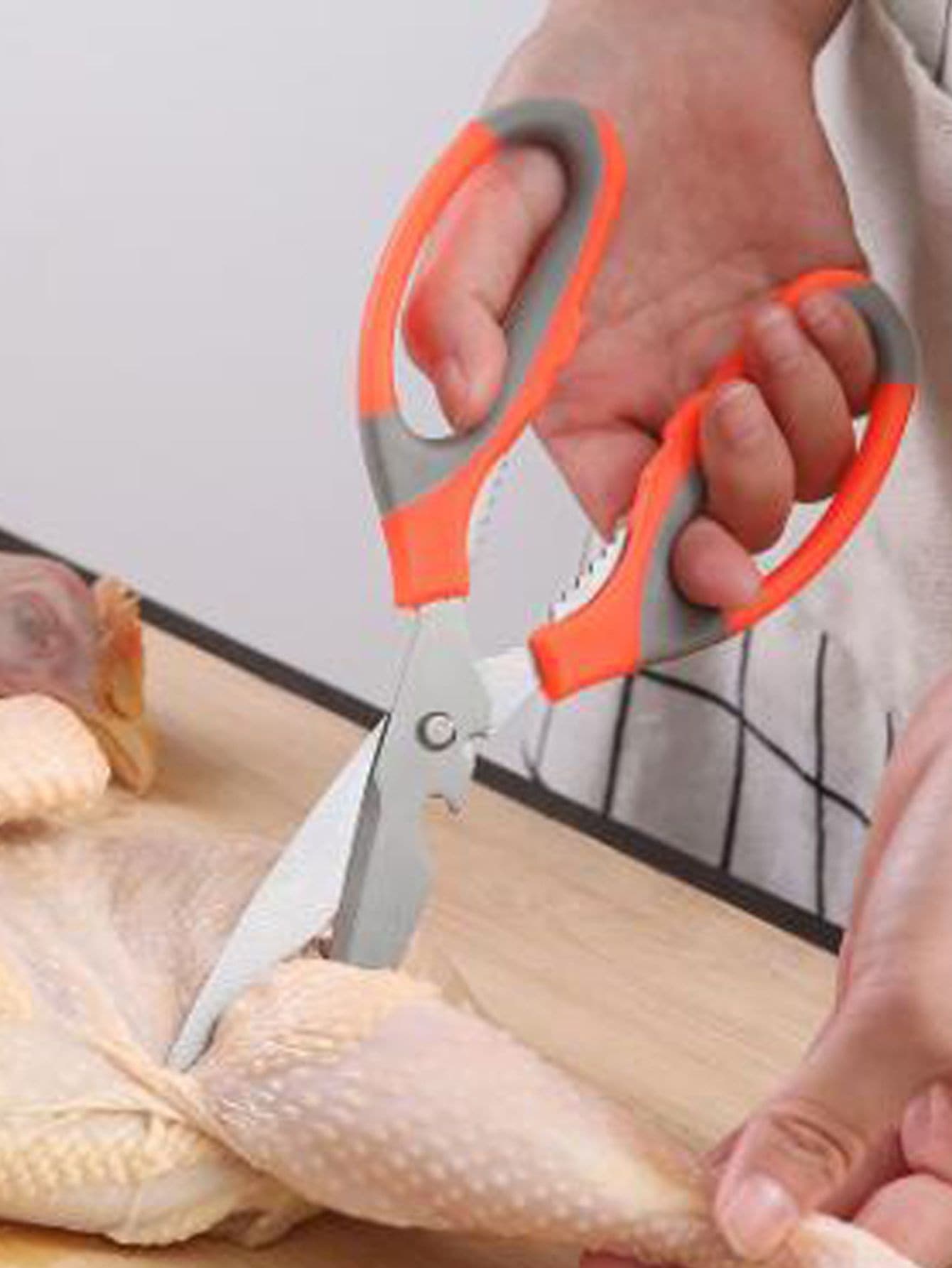 Tesoura Culinária Cozinha Multiuso Aço Inox - TOP - Laranja - Visão 1