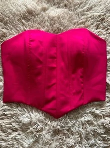 Women Tops - 玫紅色 - 查看 1