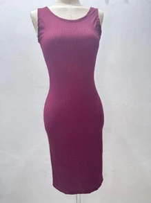 Women Dresses - Màu Đỏ Sâu - Xem 2