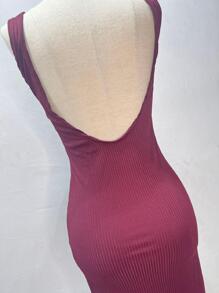 Women Dresses - Màu Đỏ Sâu - Xem 4