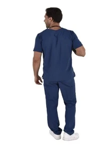 SOULMATE Pijama Quirúrgica Hombre Boston - Azul Cadete - Ver 2