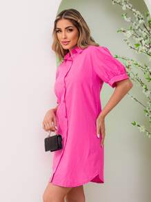 Women Blouses - Màu Hồng Tươi - Xem 4