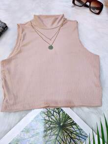 Women Tank Tops & Camis - 杏色 - 查看 2