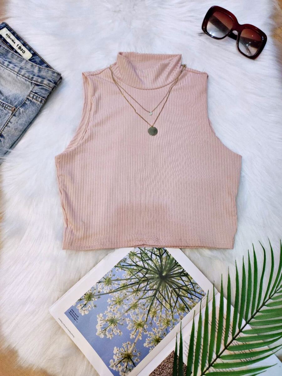 Women Tank Tops & Camis - 杏色 - 查看 1