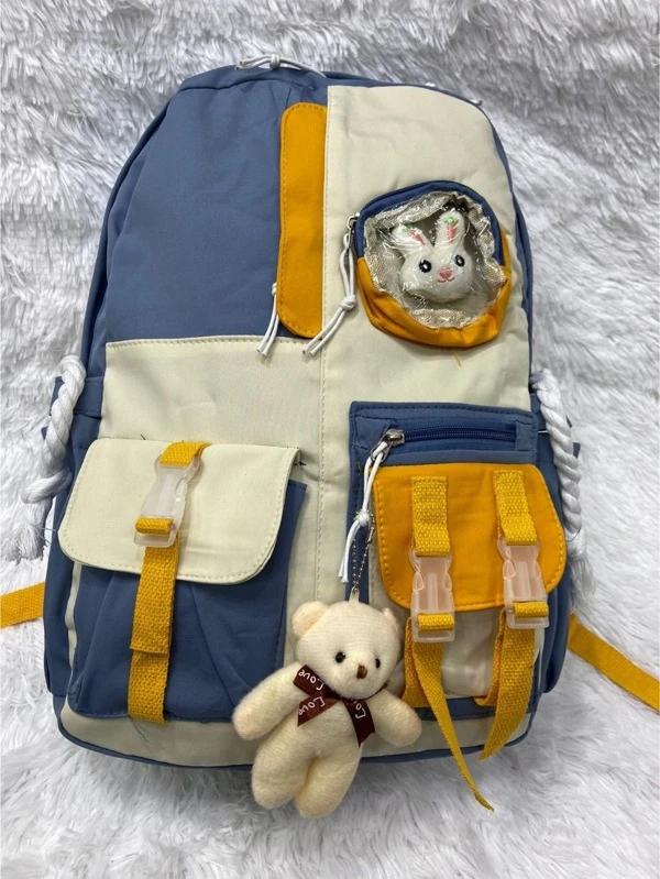 ZYNSHOP Mochila  Coelho Escolar De Alta Capacidade Estilo ursinho