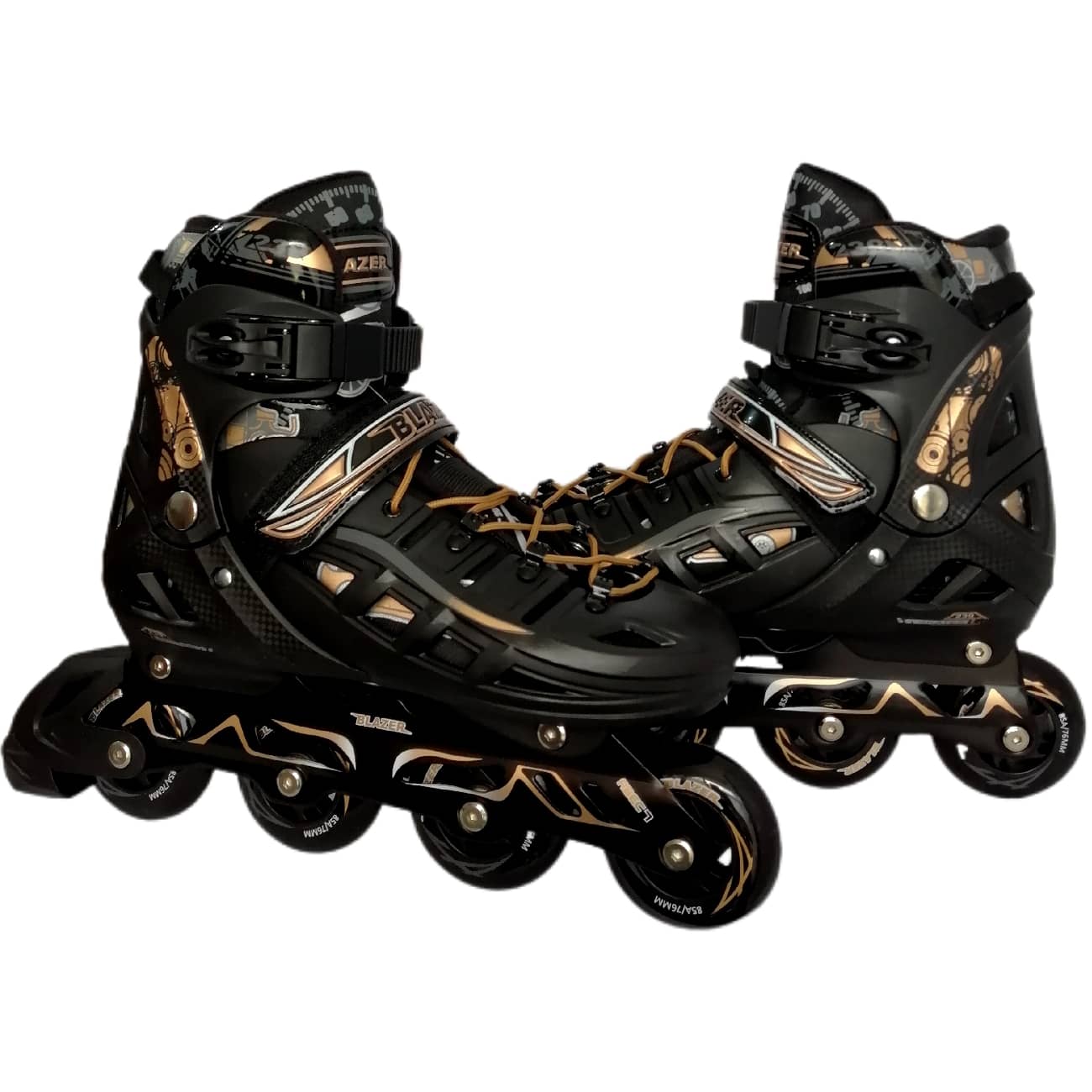 Patines Fitness Ajustables En Linea - Dorado - Ver 1