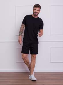 Men Shorts - 黑色 - 查看 3