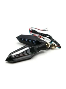 Rasen DIRECCIONAL PARA MOTO LED SECUENCIAL BI-COLOR TIPO FLECHA UNIVERSAL - Rojo - Ver 6