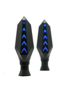 Rasen DIRECCIONAL PARA MOTO LED SECUENCIAL BI-COLOR TIPO FLECHA UNIVERSAL - Rojo - Ver 2